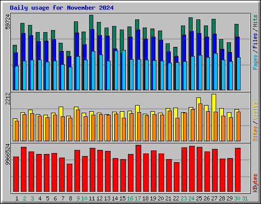 Daily usage for November 2024