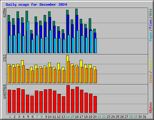 Daily usage for December 2024