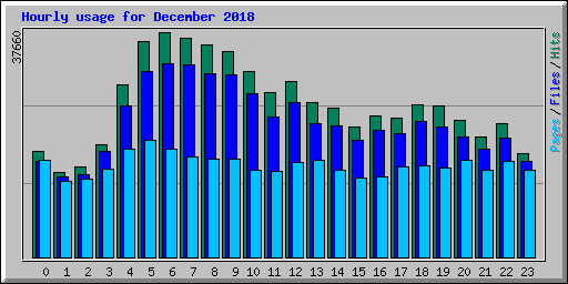 Hourly usage for December 2018