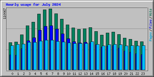 Hourly usage for July 2024