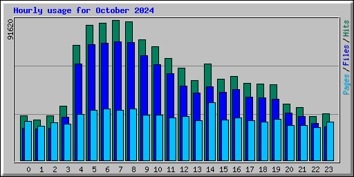 Hourly usage for October 2024