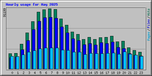 Hourly usage for May 2025