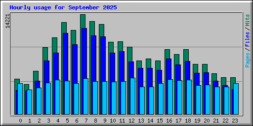 Hourly usage for September 2025