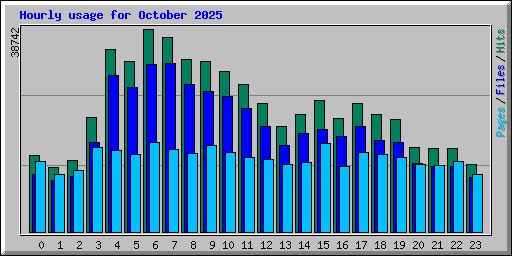 Hourly usage for October 2025